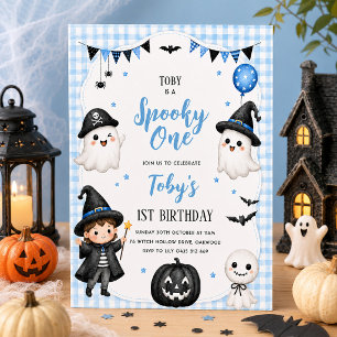 Tarjeta Festiva Cumpleaños del pequeño Spooky One niño fantasma az