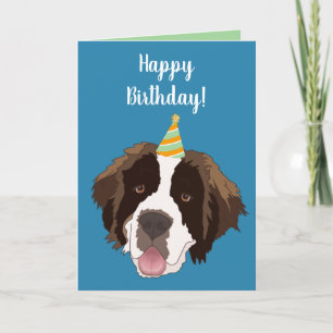 Tarjeta Festiva Cumpleaños del personalizable Saint Bernard