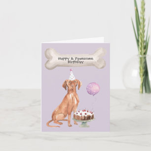 Tarjeta Festiva Cumpleaños del Vizsla Húngaro