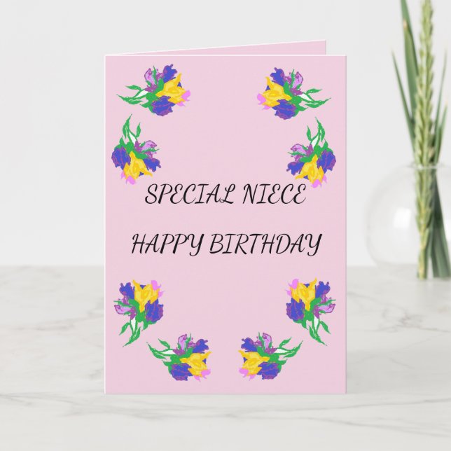 Tarjeta Festiva Cumpleaños desea una Niña Especial (Anverso)