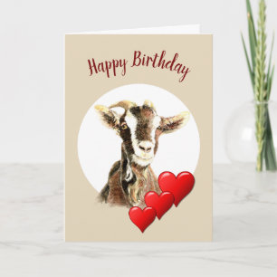 Tarjeta Festiva Cumpleaños divertido para la cabra vieja favorita,