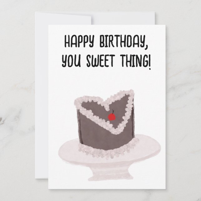 Tarjeta Festiva cumpleaños dulce (Anverso)