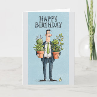 Tarjeta Festiva Cumpleaños en Blanco