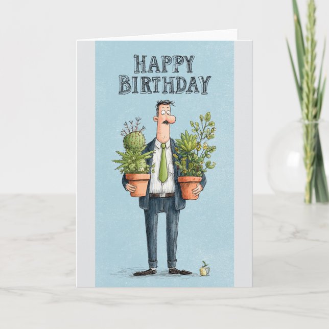 Tarjeta Festiva Cumpleaños en Blanco (Anverso)