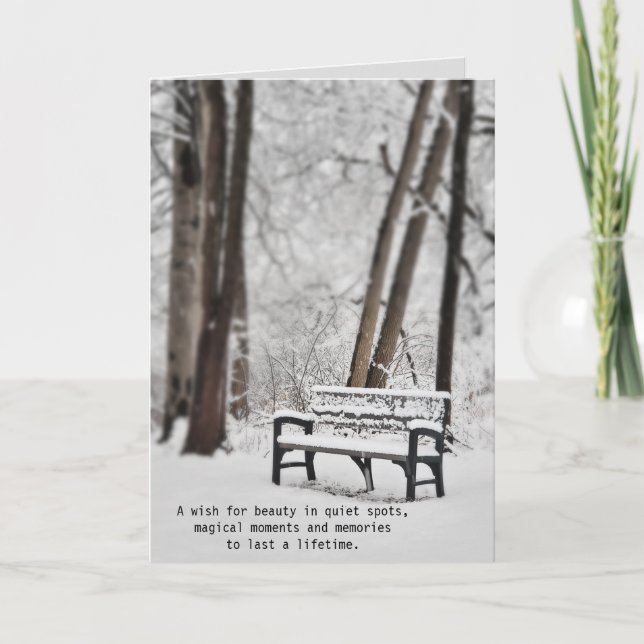 Tarjeta Festiva Cumpleaños en invierno (Anverso)