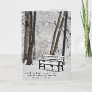 Tarjeta Festiva Cumpleaños en invierno