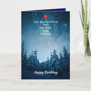 Tarjeta Festiva Cumpleaños Esposo Te amo más que todas las Estrell
