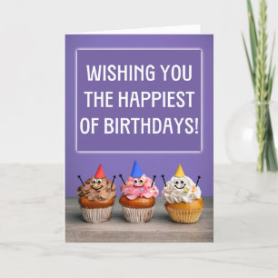 Tarjeta Festiva Cumpleaños Feliz Para Cualquiera De Los Gorras Fie