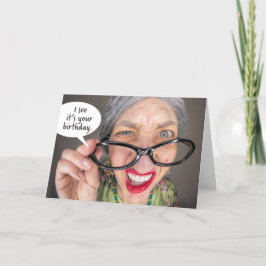 Tarjeta Festiva Cumpleaños Feliz Para Cualquiera Que Sea Una Vieja