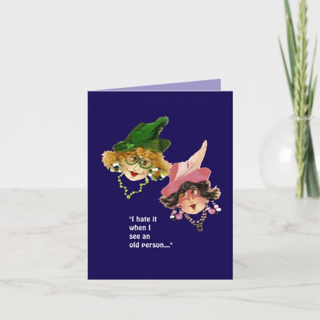 Tarjeta Festiva Cumpleaños humorístico de un amigo (Anverso)