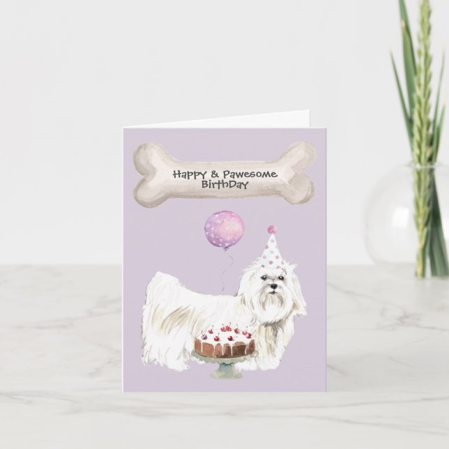 Tarjeta Festiva Cumpleaños maltés (Anverso)