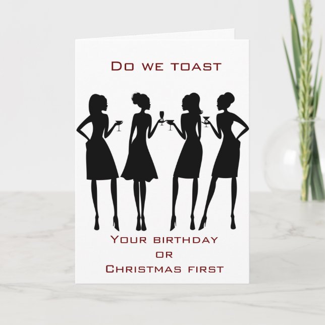 TARJETA FESTIVA CUMPLEAÑOS/NAVIDADES QUE DESEEN Y "GRUPO" DE TOAST (Anverso)
