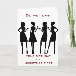 TARJETA FESTIVA CUMPLEAÑOS/NAVIDADES QUE DESEEN Y "GRUPO" DE TOAST