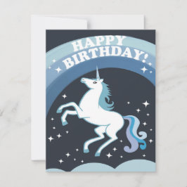 Tarjeta Festiva Cumpleaños Unicornio