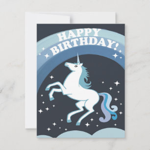Tarjeta Festiva Cumpleaños Unicornio
