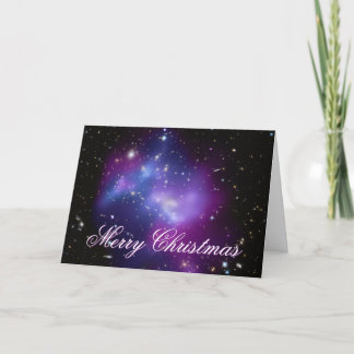 Tarjeta Festiva Cúmulo de Galaxias Púrpura Celestial