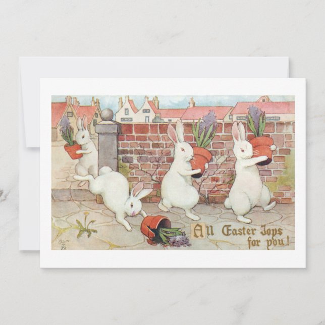 Tarjeta Festiva Cuntes De Pascua Robando Hiacintos Potentes (Anverso)