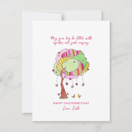 Tarjeta Festiva Cupcakes Valentine Holiday Card