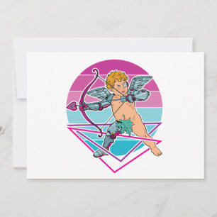 Tarjeta Festiva Cupido Estética Cyberpunk Japonesa Día de San Vale
