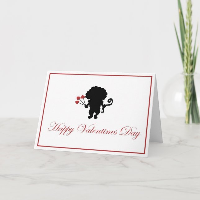 Tarjeta Festiva Cupido negro (Anverso)