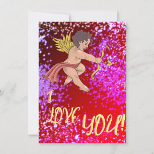 Tarjeta Festiva Cúpido Peligroso, Día de San Valentín, Amor
