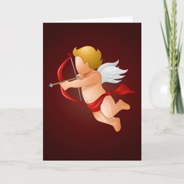 Tarjeta Festiva Cupidos y su flecha (Anverso)