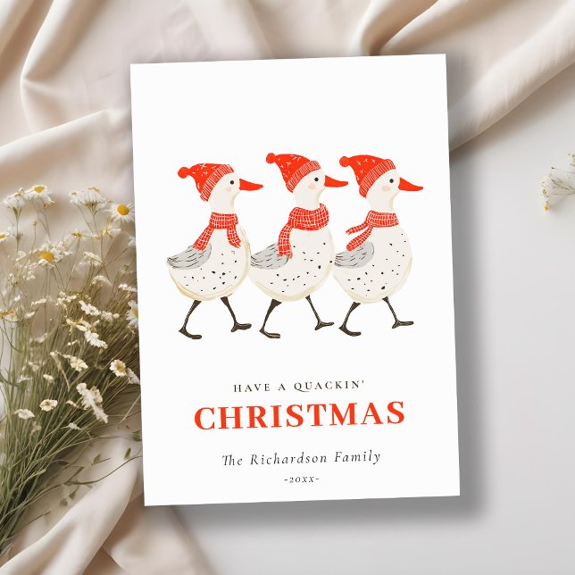 Tarjeta Festiva Curioso invierno rojo chapucero Navidades (Subido por el creador)