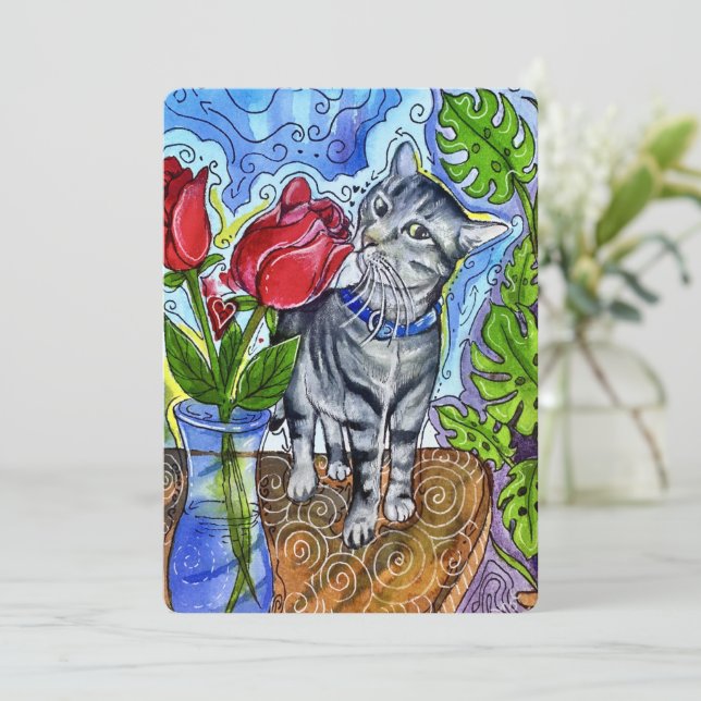 Tarjeta Festiva Curious Spirit (Anverso de pie)