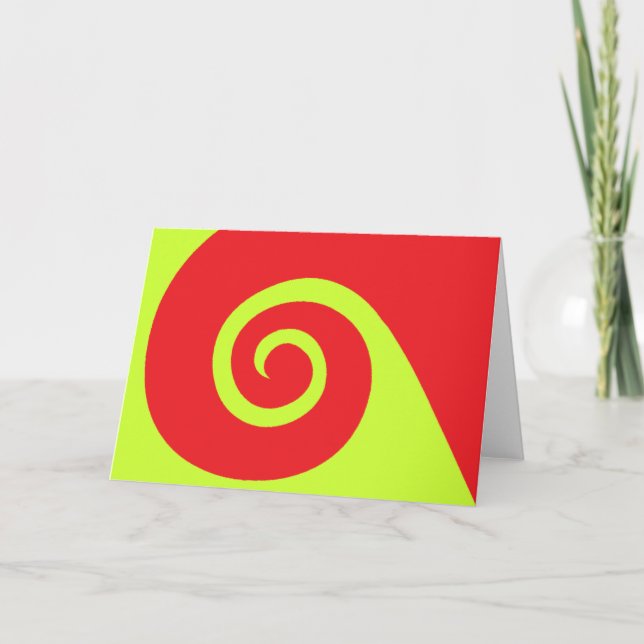 Tarjeta Festiva Curl rojo (Anverso)