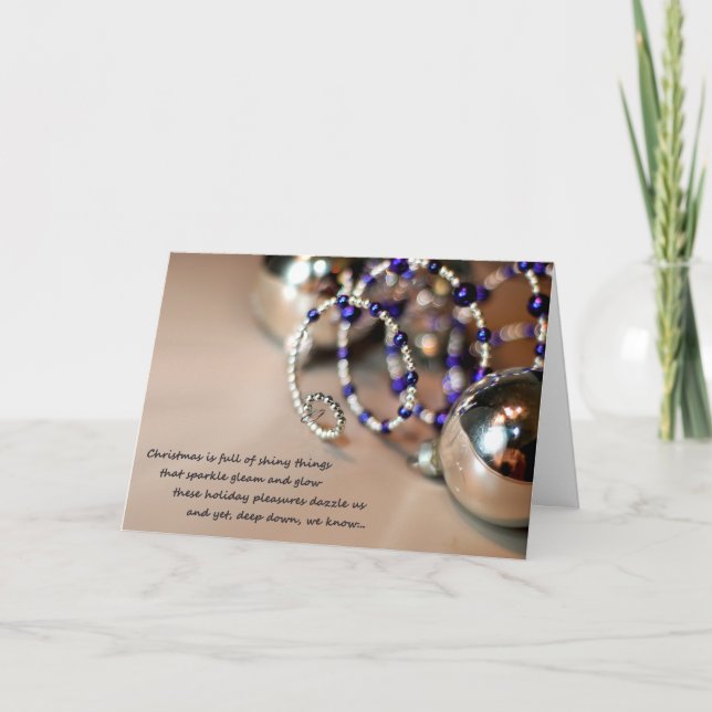 Tarjeta Festiva Curlicue de vacaciones Sparkle (Anverso)