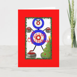 Tarjeta Festiva Curling Navidades Personalizado