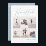Tarjeta Festiva Cursiva esbozada 6 Collage de fotos Hanukkah<br><div class="desc">Comparte alegría con estas modernas tarjetas de vacaciones de Hanukkah con 6 de tus fotos favoritas en un diseño de collage de cuadrícula. "Happy Hanukkah" aparece en la parte superior del clásico guión cursivo en serif y en un guión casual a mano. Personalice con su apellido y el año en...</div>
