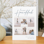 Tarjeta Festiva Cursiva esbozada 6 Collage de fotos Hanukkah<br><div class="desc">Comparte alegría con estas modernas tarjetas de vacaciones de Hanukkah con 6 de tus fotos favoritas en un diseño de collage de cuadrícula. "Happy Hanukkah" aparece en la parte superior del clásico guión cursivo en serif y en un guión casual a mano. Personalice con su apellido y el año en...</div>