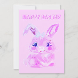 Tarjeta Festiva Curte Easter Bunny Profesora de Preescolar Rosa Ea