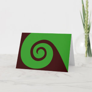 Tarjeta Festiva Curva verde
