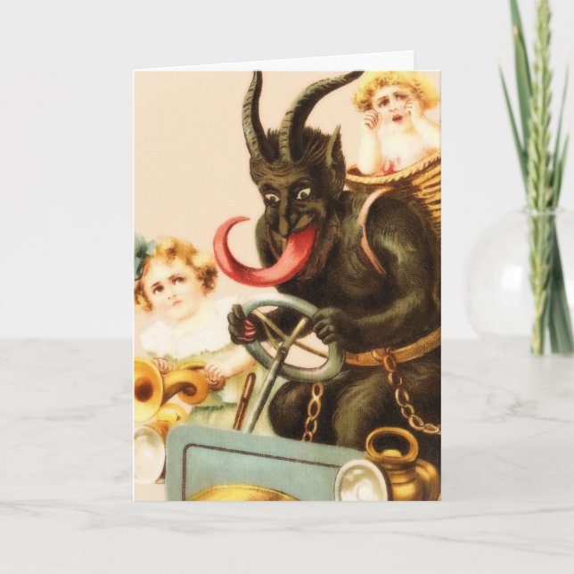 Tarjeta Festiva Custodia de Krampus (Anverso)