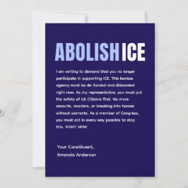 Tarjeta Festiva Custom Anti ICE Political Postcard