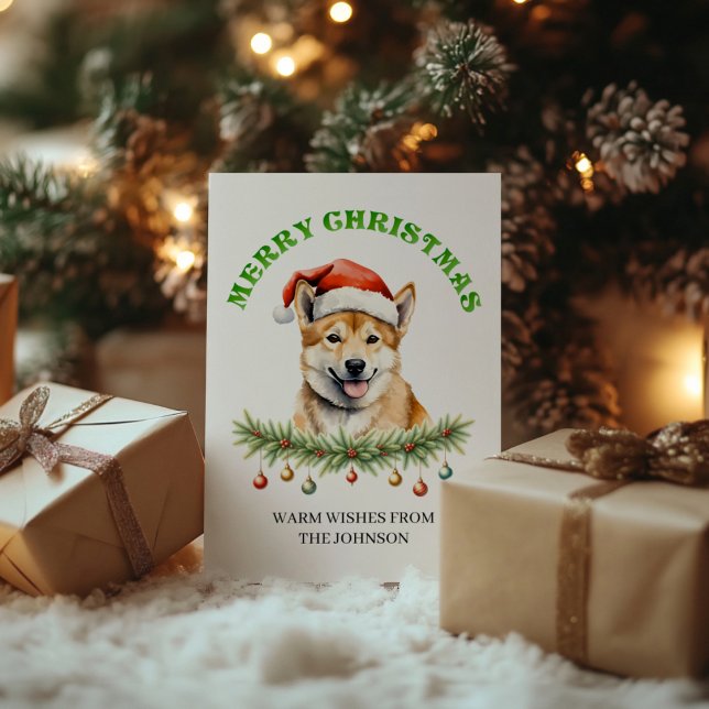 Tarjeta Festiva Custom Aussie Wildlife Dingo Family Christmas Card (Subido por el creador)