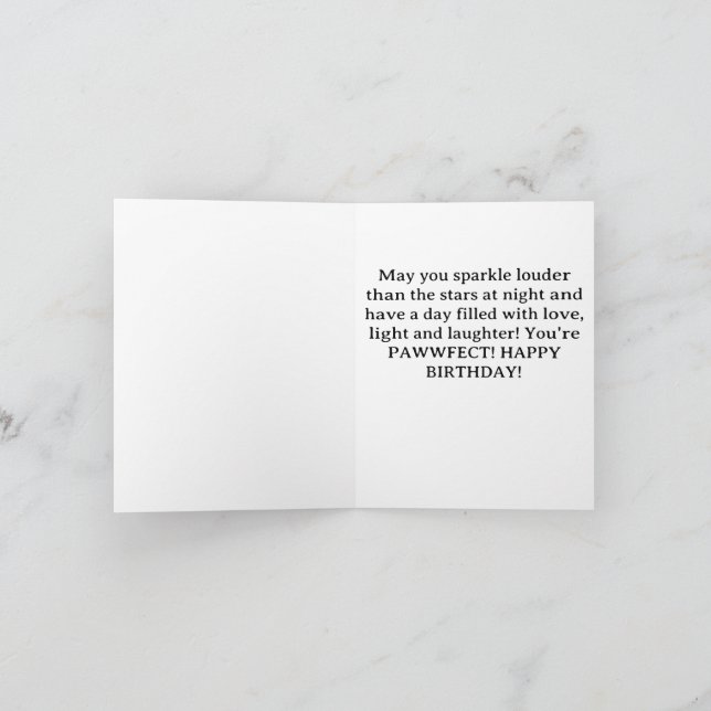 Tarjeta Festiva Custom Birthday Card, Pink Toy Poodle, Mozzarella (Interior)