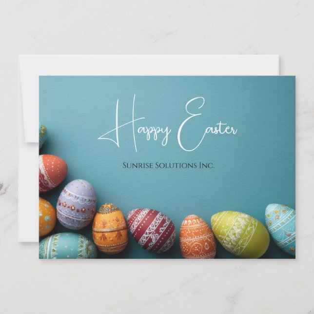 Tarjeta Festiva Custom Business Easter Greeting Card  (Anverso)