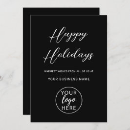 Tarjeta Festiva Custom Business Logo Christmas Holiday