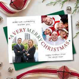 Tarjeta Festiva Custom Corporate Christmas Card | 2 Photos