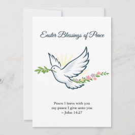 Tarjeta Festiva Custom Easter Dove Greeting Card with Olive Branch