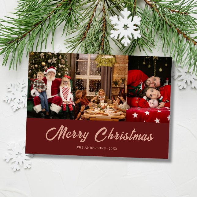 Tarjeta Festiva custom family photo merry christmas Card (Subido por el creador)