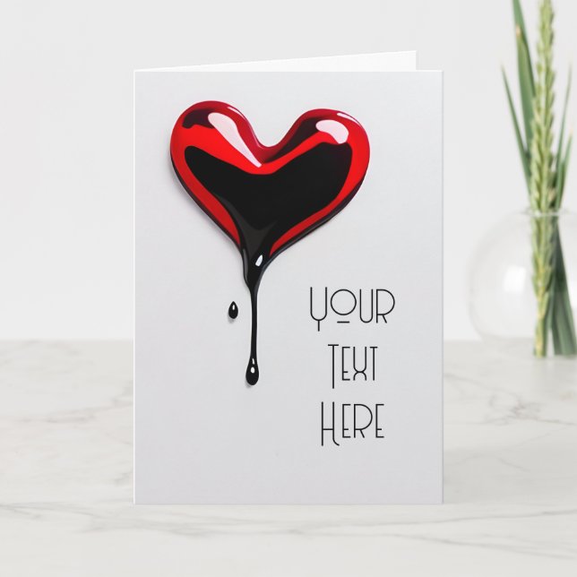 Tarjeta Festiva custom graffiti love heart valentines day (Anverso)