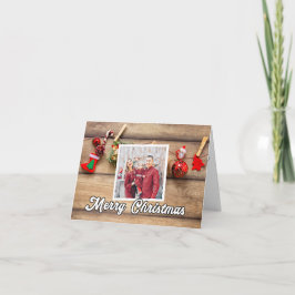 Tarjeta Festiva Custom Holiday Photo Template Merry Christmas