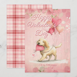 Tarjeta Festiva Custom Message Dog Animal Valentines Day