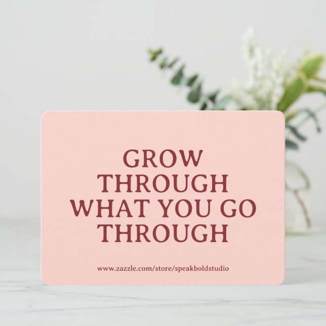 Tarjeta Festiva Custom Motivational Card, Self-Love & Growth Gift (Anverso de pie)