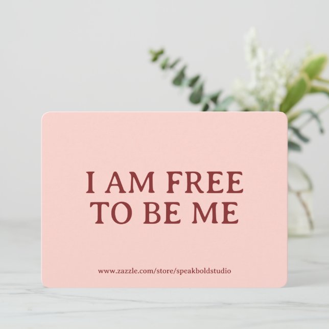 Tarjeta Festiva Custom Motivational & Self Love Gift Card for Her (Anverso de pie)
