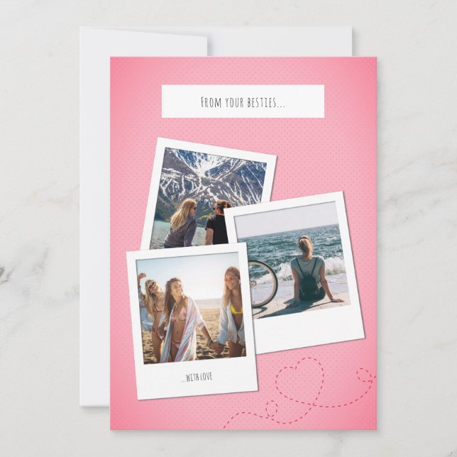 Tarjeta Festiva Custom Photo Collage Card + Inspirational Message (Anverso)